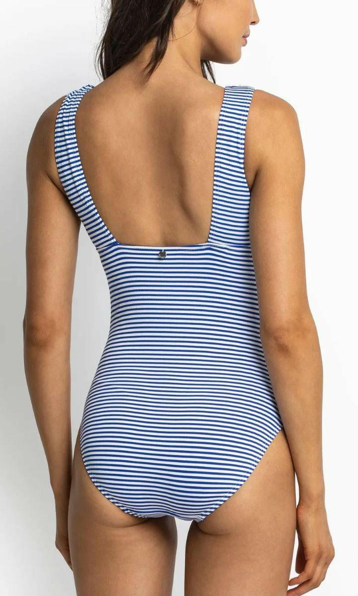 Sunseeker SS51514 Summer Stripe Frill One Piece Blue.