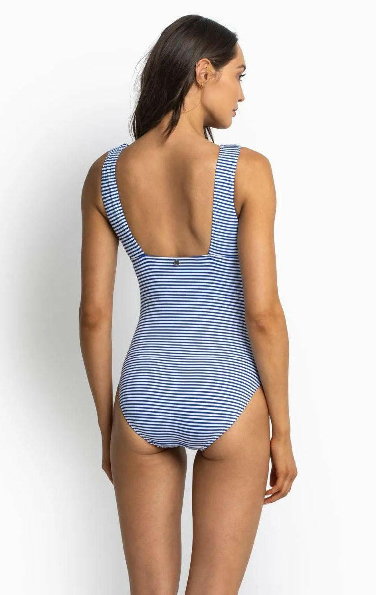 Sunseeker SS51514 Summer Stripe Frill One Piece Blue.