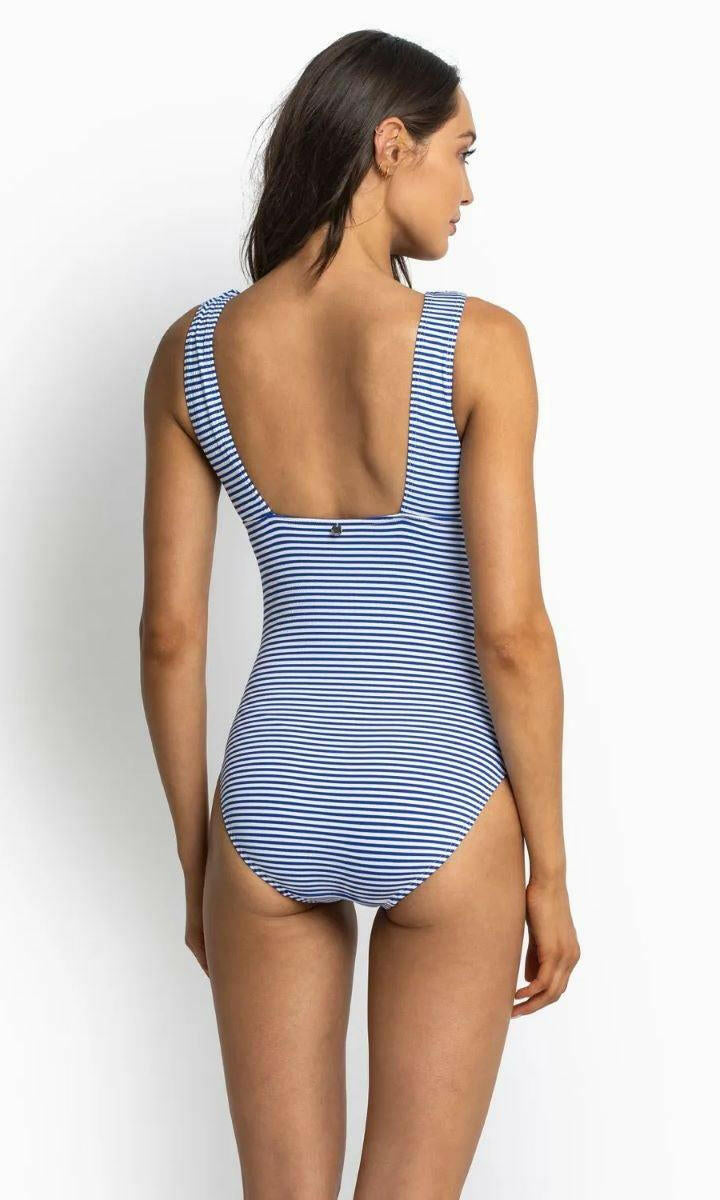 Sunseeker SS51514 Summer Stripe Frill One Piece Blue.