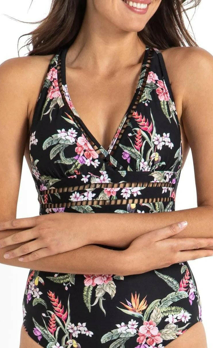 Sunseeker SS51528 Brazil Cross Strap One Piece Black.