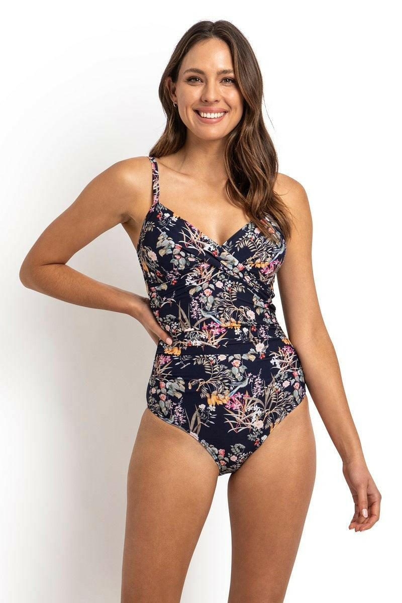 Sunseeker Waterlily Twist Front One Piece Swimwear.