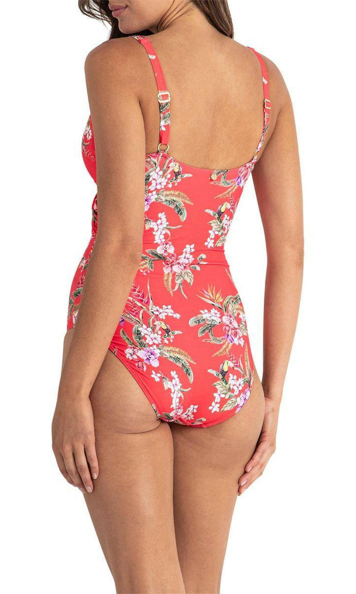 Sunseeker Brazil D Wrap One Piece Coral.