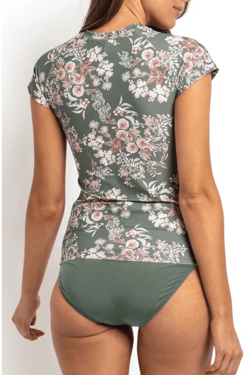 Sunseeker Chelsea Short Sleeve Rash Vest - Sage.