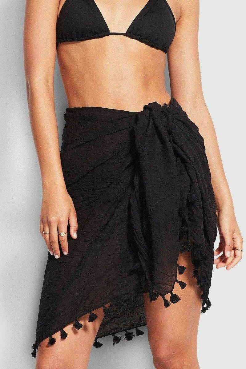 Sunseeker Tassel Wrap Cotton Sarong.