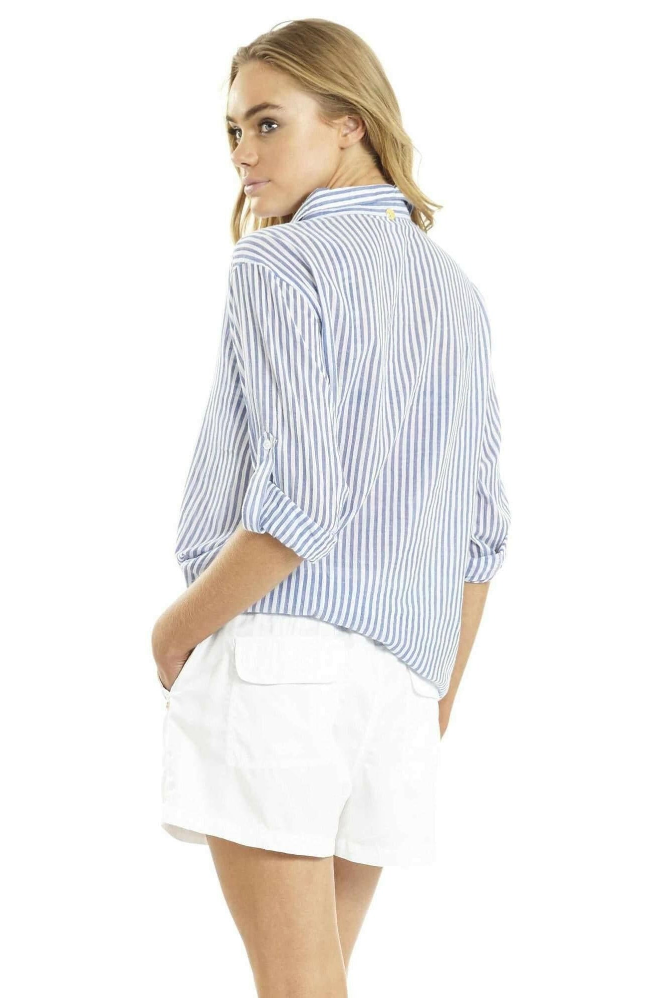 Sunseeker Summer Stripe Slouch Shirt Blue.