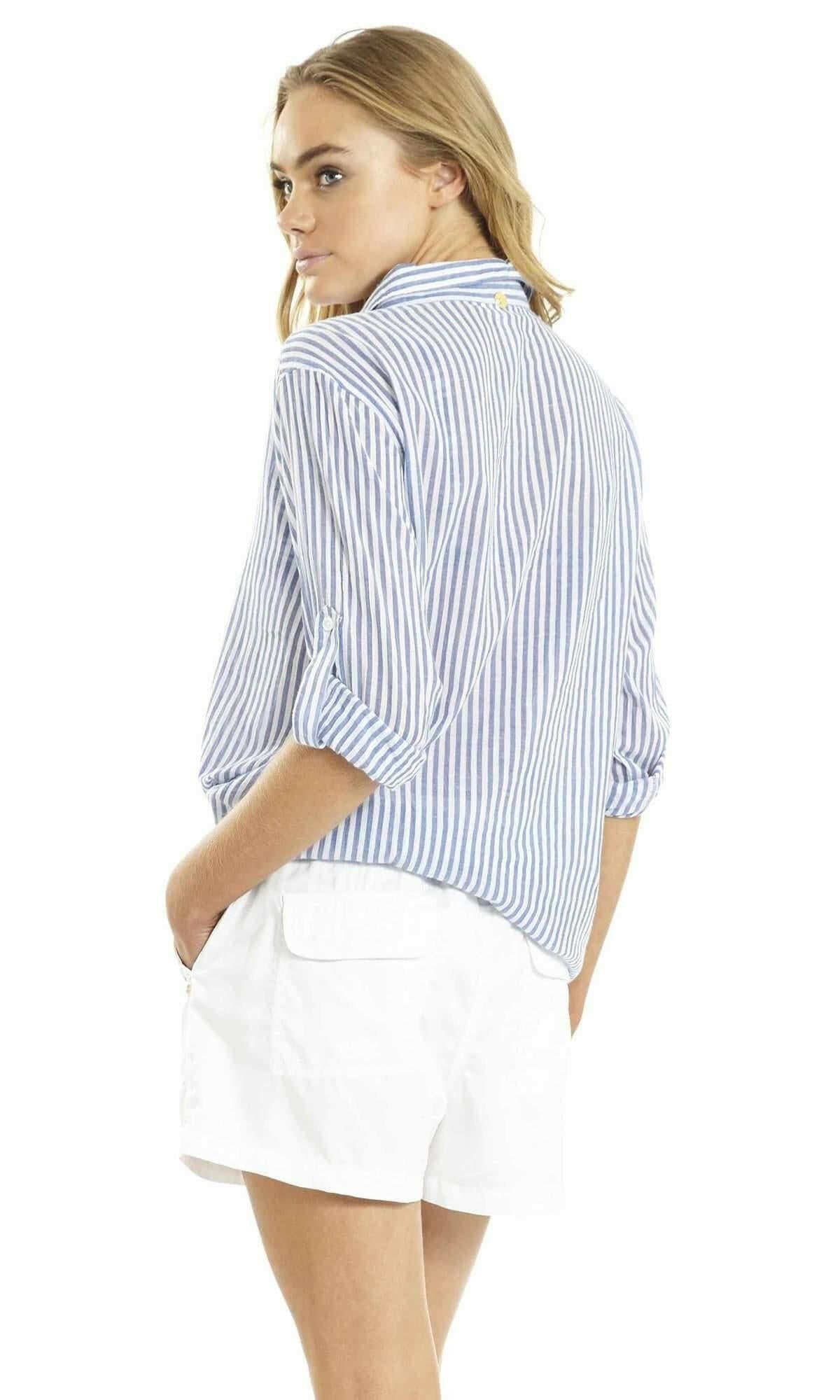 Sunseeker Summer Stripe Slouch Shirt Blue.
