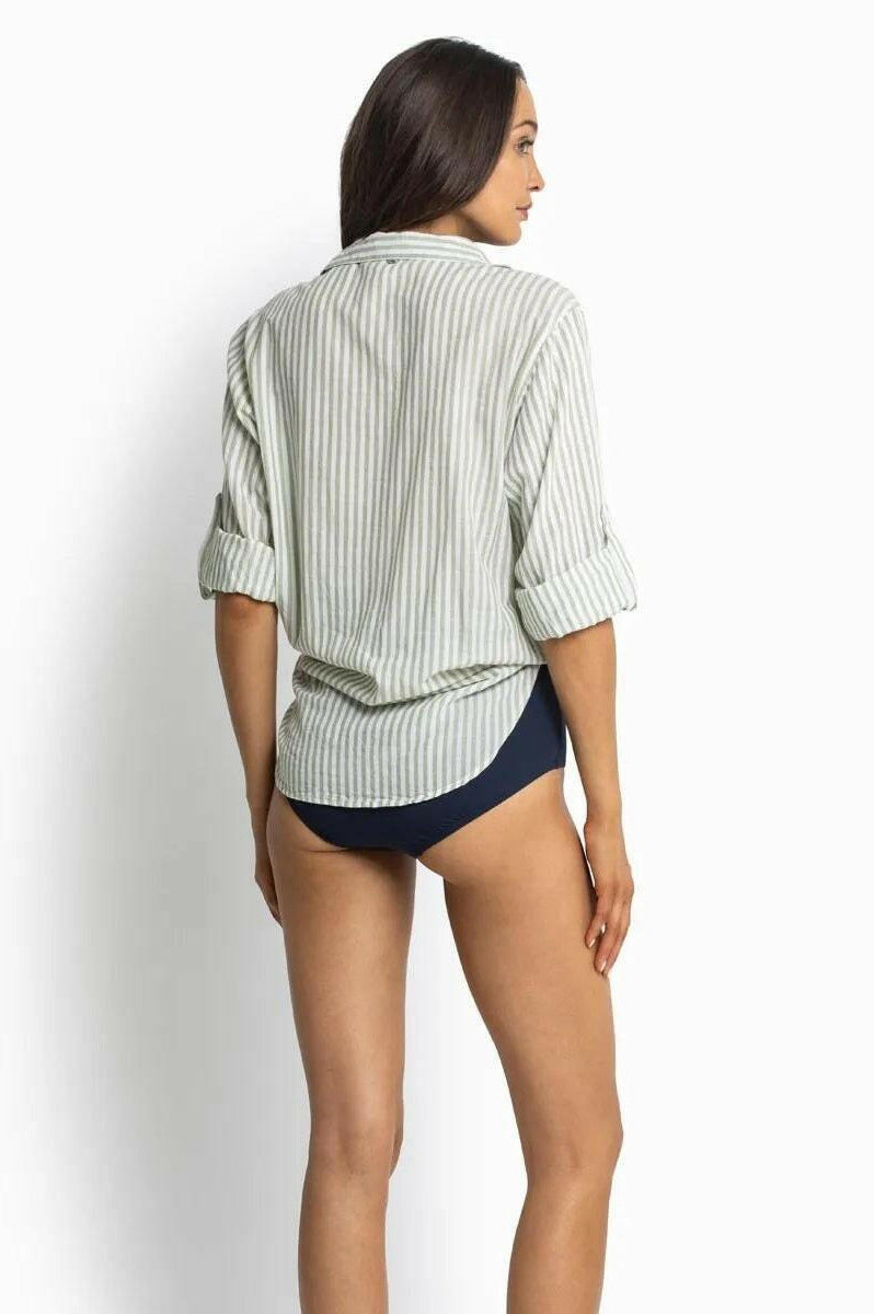 Sunseeker Summer Stripe Slouch Shirt Khaki.