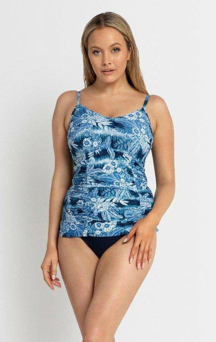 Sunseeker SS12019FG Maldives F/G Bralette Singlet - Blue.
