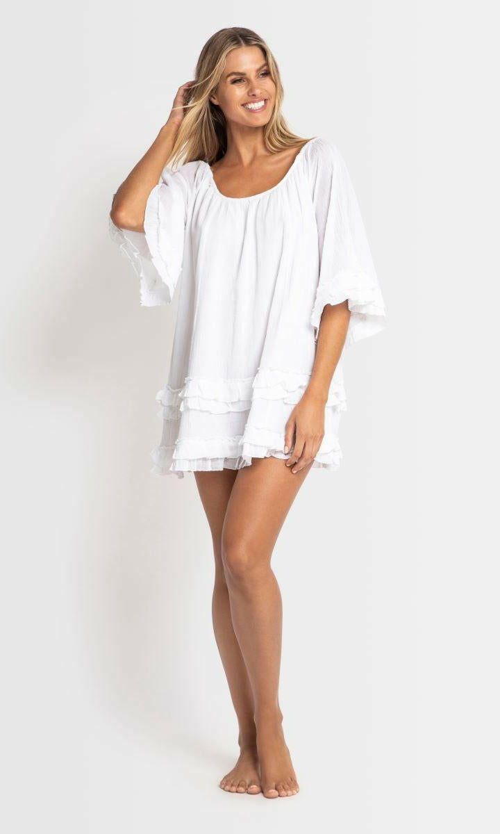 Sunseeker Resort Beach Shift Kaftan White.