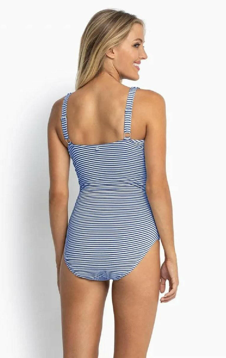 Sunseeker SS51517EF Summer Stripe E/F Frill One Piece - Blue.
