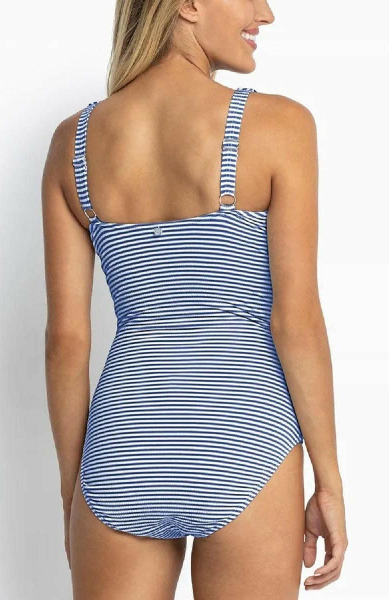 Sunseeker SS51517EF Summer Stripe E/F Frill One Piece - Blue.
