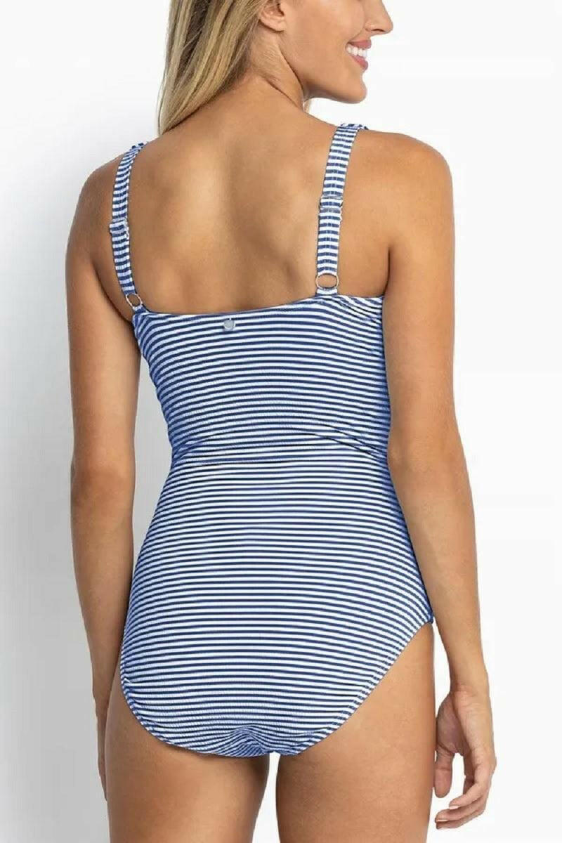Sunseeker SS51517EF Summer Stripe E/F Frill One Piece - Blue.
