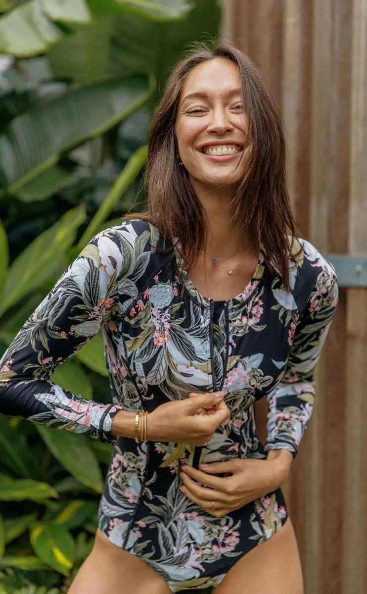 Sunseeker SS91732 La Jungle Seasport Surf Sun Suit One Piece Black.