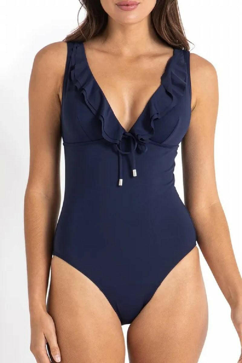 Sunseeker Basix Frill One Piece Swimsuit.