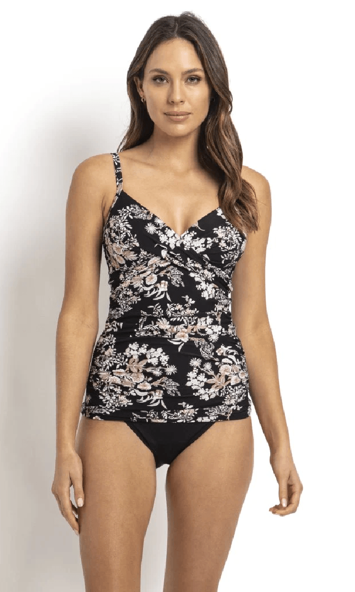 Sunseeker Chelsea Twist Front Singlet Black.