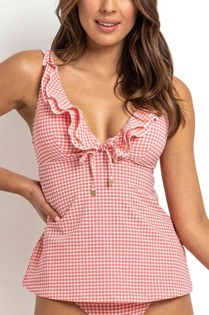 Sunseeker Gidget Frill A-Line Singlet Pink.
