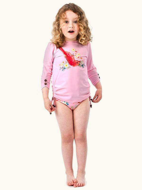 S5190/2-3 Girls Birds Of Paradise Rash Vest - Sunuva.