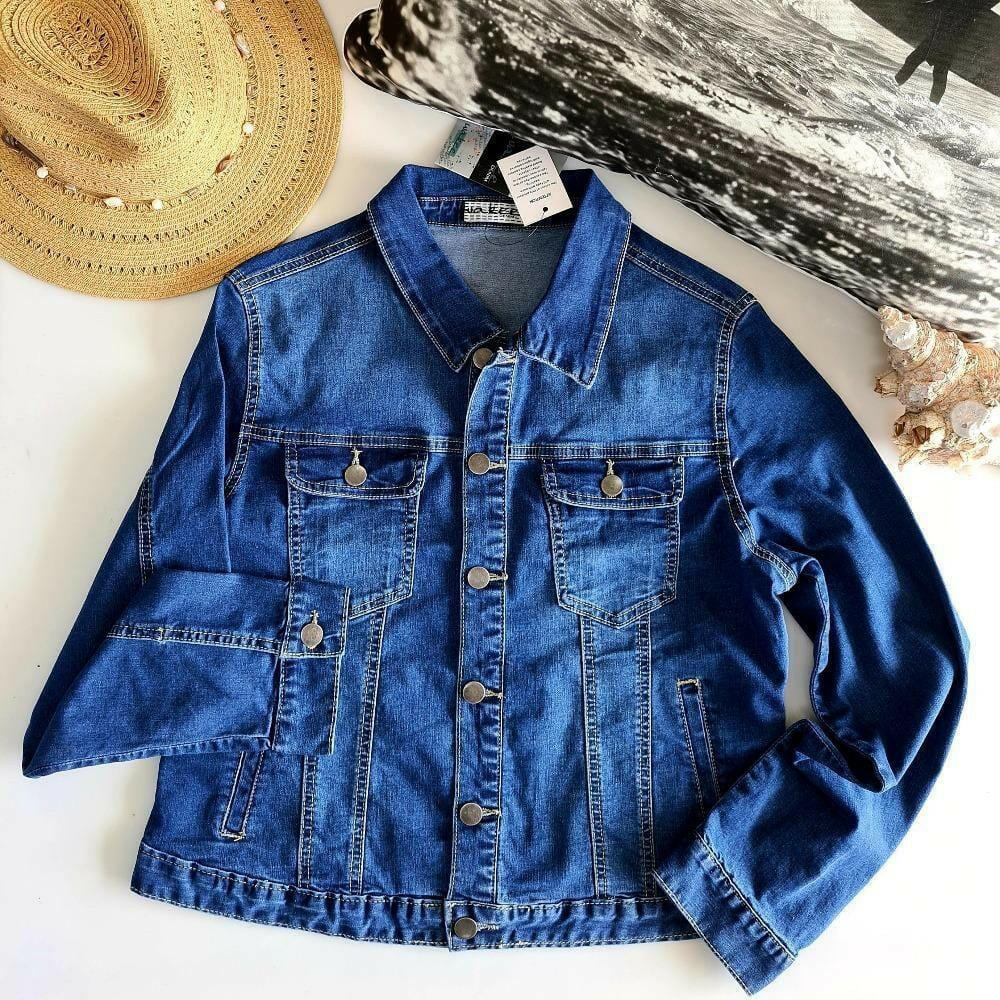 Wakee Denim Jacket Dark Washed Denim.