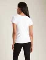 White V Neck T-Shirt 100% Cotton Elastane T-Shirts Style Fashion 