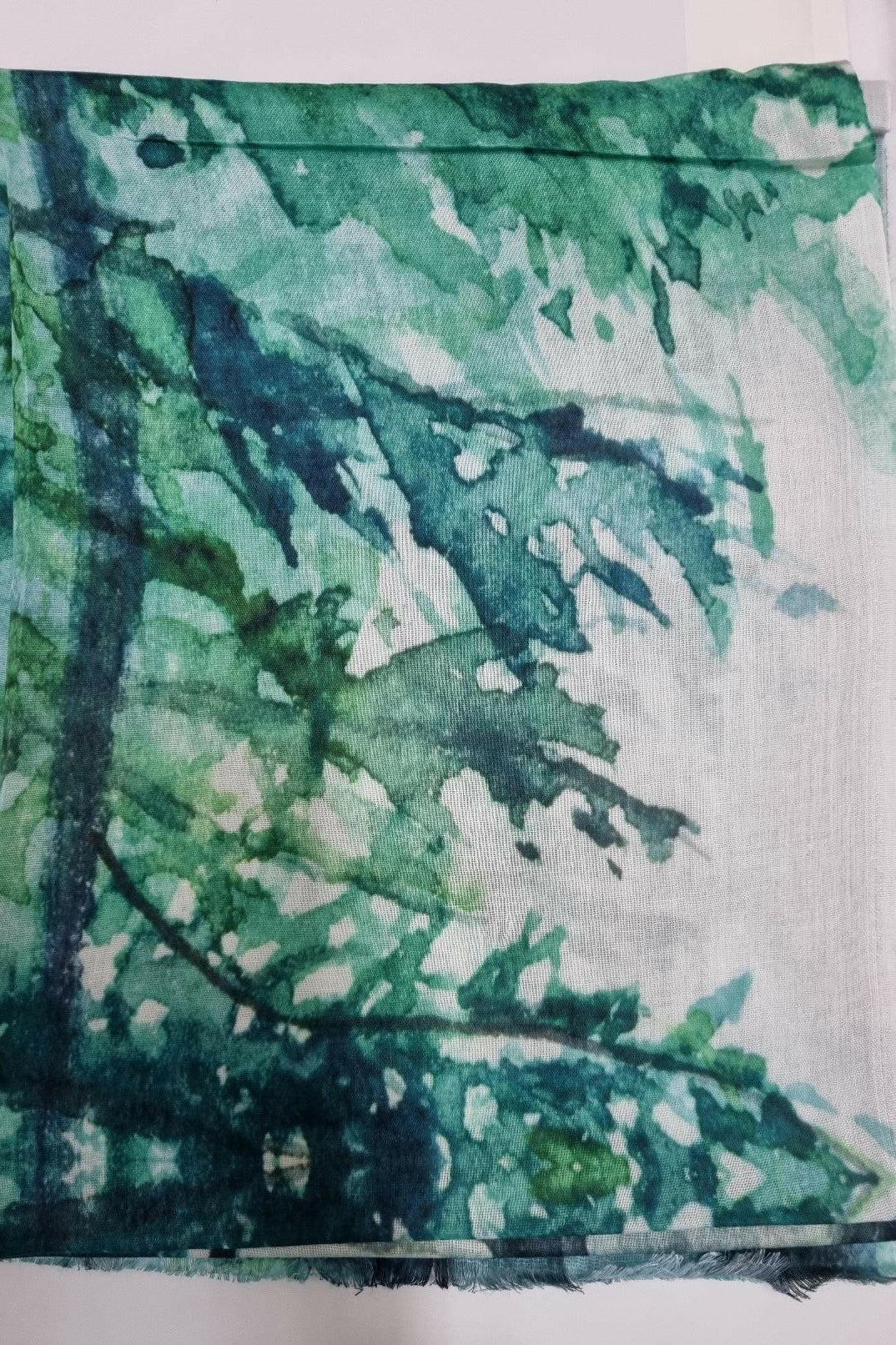 Australian Aqua Watercolour 100% Cotton Scarf.