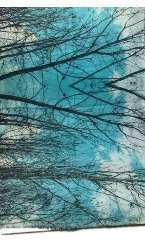 Australian Aqua Watercolour 100% Cotton Scarf.