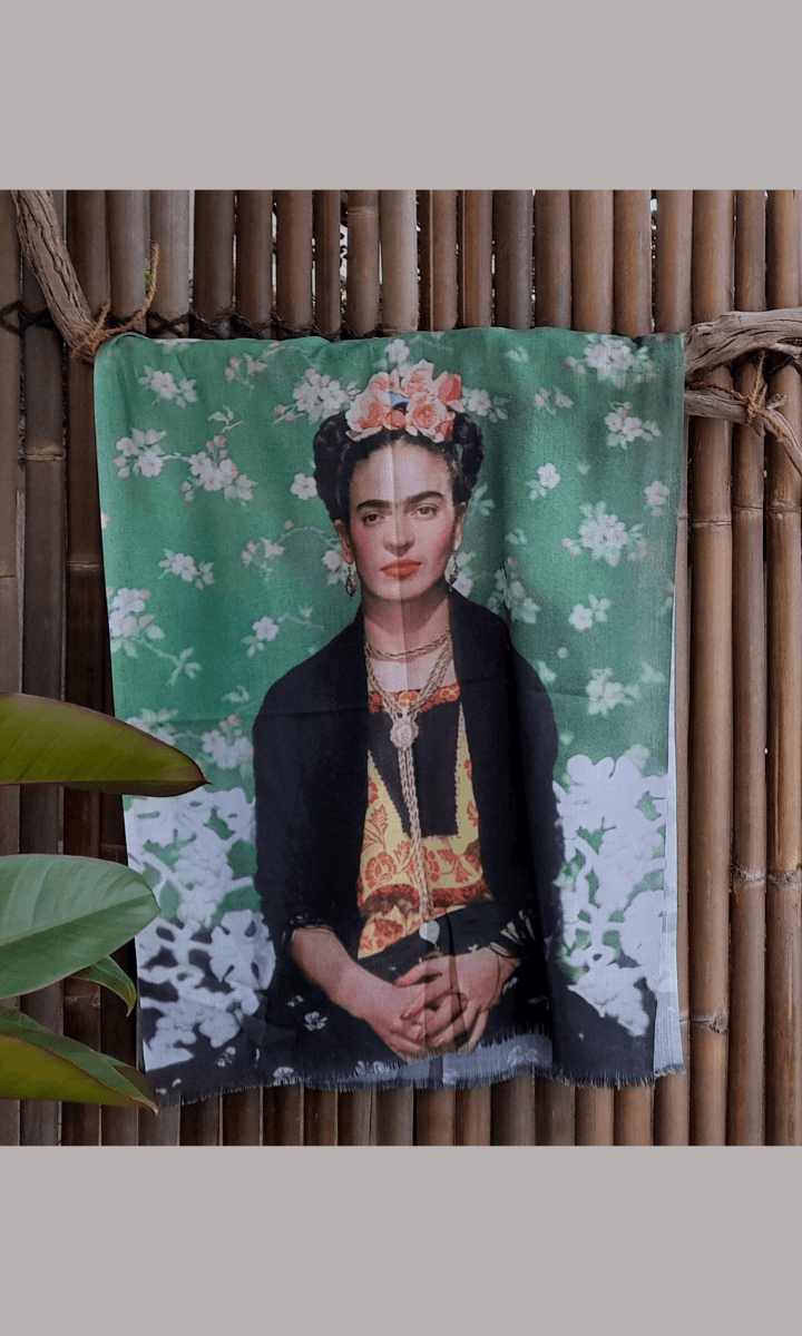 Frida Kahlo 100% Cotton Scarf Flowers.