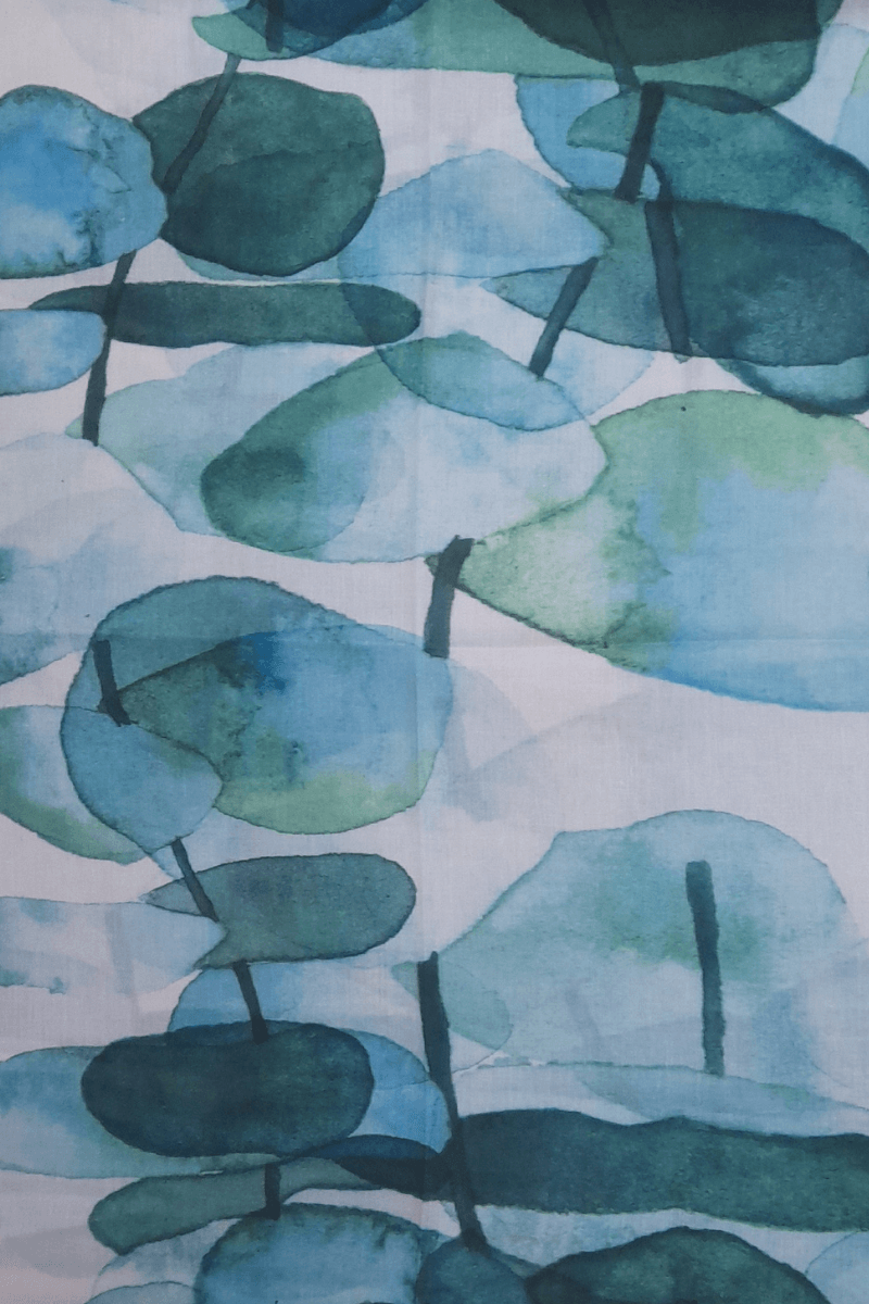Zura Aqua-Watercolor 100% Cotton Scarf.