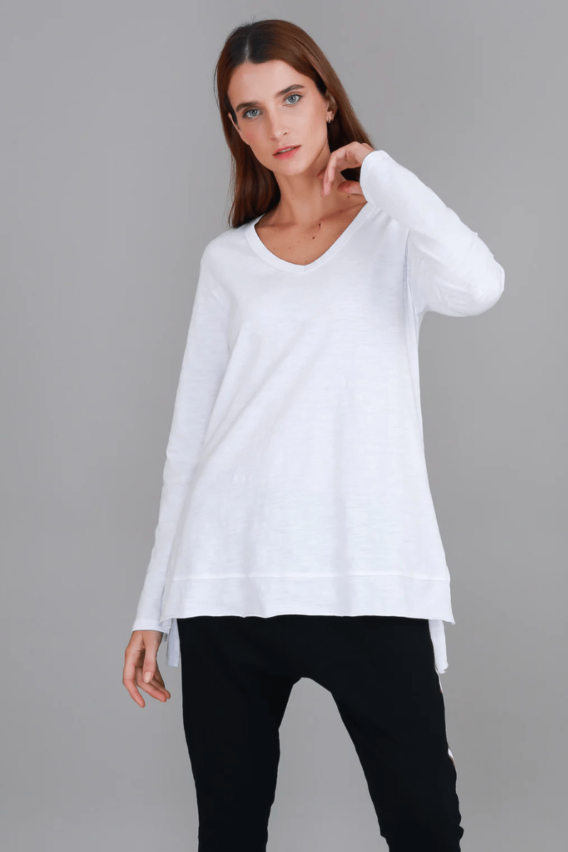 3rd Story Barwon Tee 100% French Cotton White.