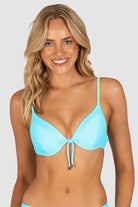 Baku BRA079RCE Rococco Booster Bikini Bra Top - Arctic Blue_1