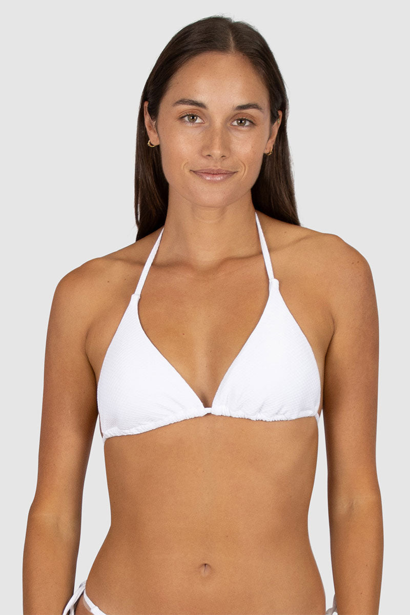 Baku BRA558RCE Rococco Slide Triangle Bikini Bra Top - White_1
