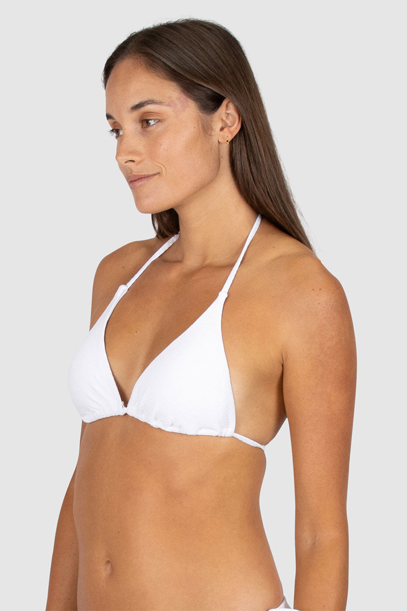 Baku BRA558RCE Rococco Slide Triangle Bikini Bra Top - White_2
