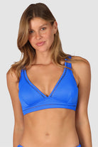 Baku BRA565RCE Rococco D/DD Cup Longline Bikini Bra Top - Electric_1