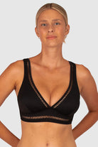 Baku BRA565RCE Rococco D/DD Cup Longline Bikini Bra Top - Nero_1