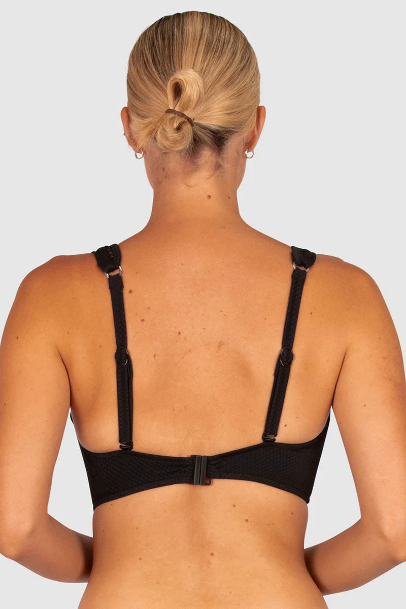 Baku BRA565RCE Rococco D/DD Cup Longline Bikini Bra Top - Nero_3