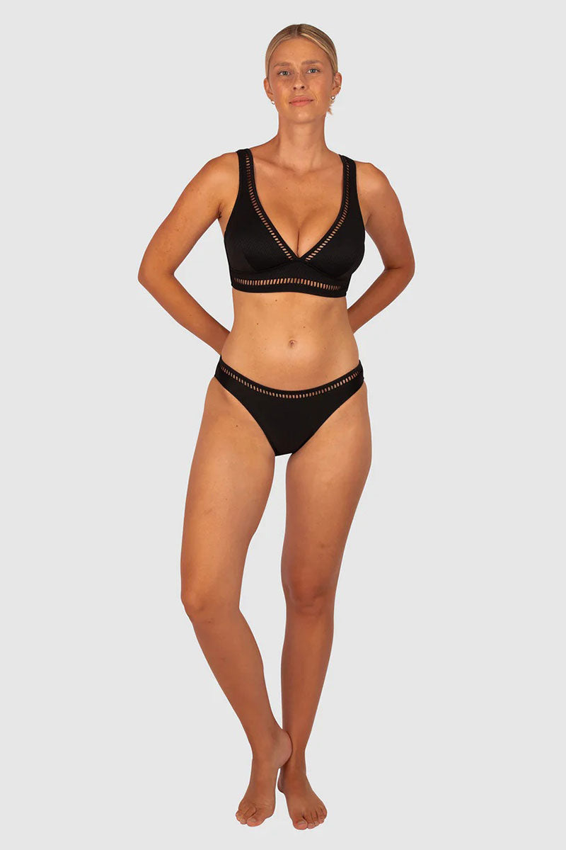 Baku BRA565RCE Rococco D/DD Cup Longline Bikini Bra Top - Nero_4
