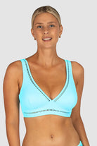 Baku BRA565RCE Rococco D/DD Cup Longline Bikini Bra Top - Arctic Blue_1