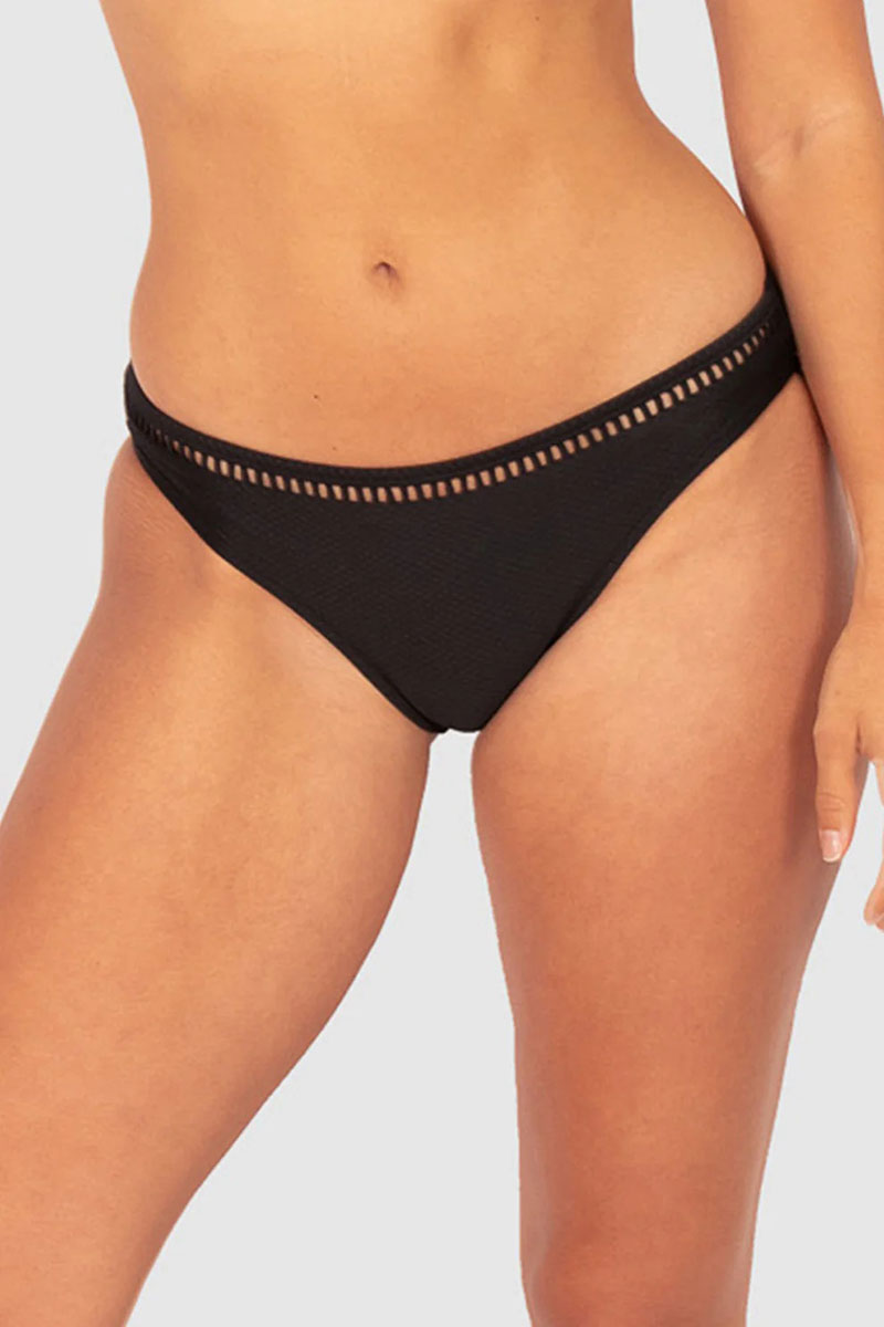 Baku PANT634RCE Rococco Ladder Lace Regular Bikini Bottom - Nero_1