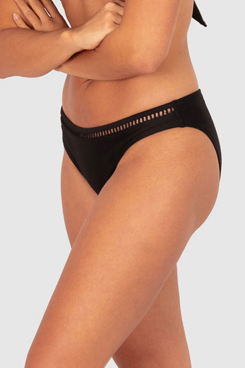 Baku PANT634RCE Rococco Ladder Lace Regular Bikini Bottom - Nero_2