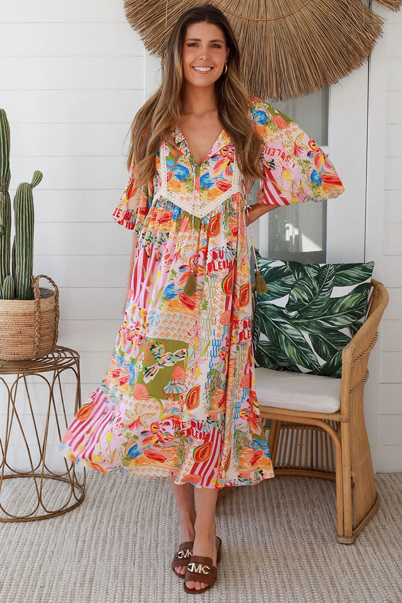 CP0107SPCROSS-2 Juliana Midi Dress - 2