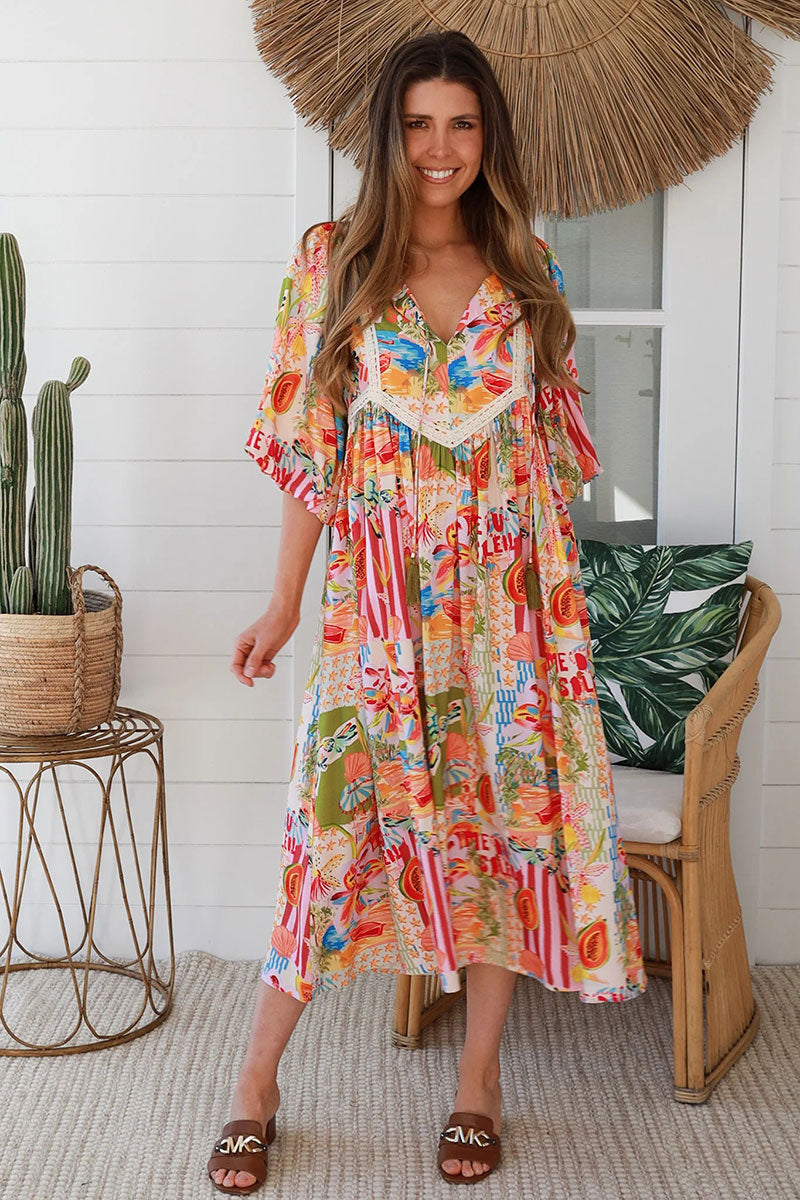 CP0107SPCROSS-2 Juliana Midi Dress - 4