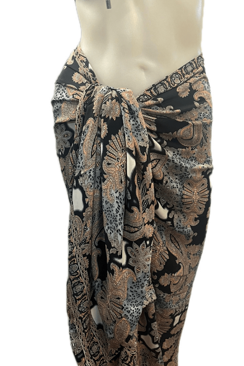 Cienna Design Sarong Black Paisley.