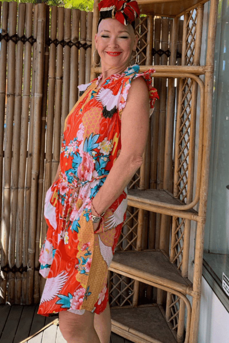 Lula Life Mitzuki Ruffle Dress- Red.