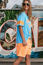 Hammill & Co Tennis Tee - Aqua Orange.