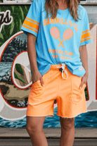 Hammill & Co Tennis Tee - Aqua Orange.