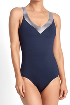 Jantzen Anchor Stripe EF Framed One Piece Multi.