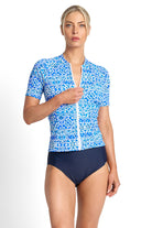 Jantzen Bazaar Short Sleeve Mastectomy Rashie - Blue_3