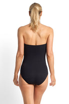 Jantzen Fierce Ruched Bar Bandeau One Piece - Black_4