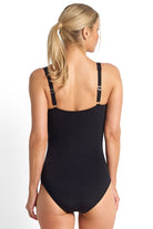 Jantzen Fierce Ruched Cuff Scoop One Piece - Black_2