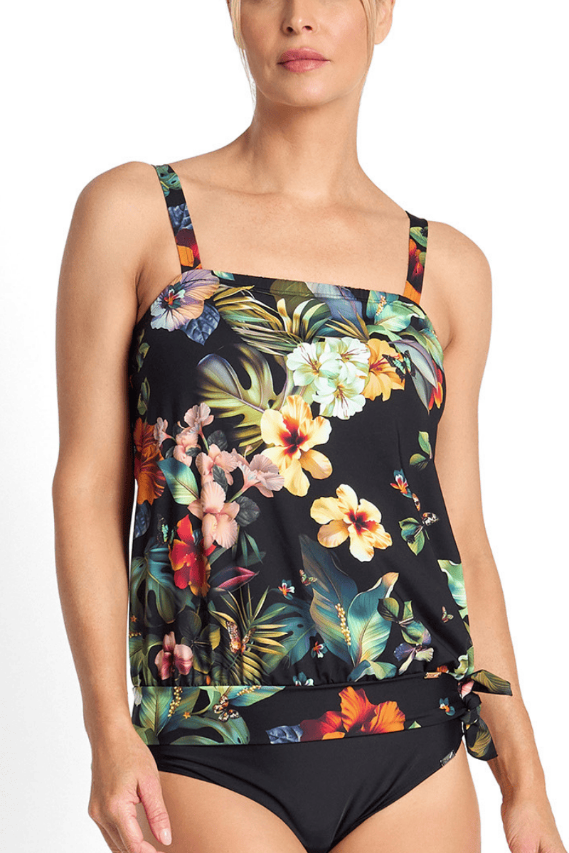 Jantzen Hibiscus Bandeau Blouson Singlet.