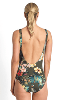 Jantzen Hibiscus Buckle One Piece Forest.